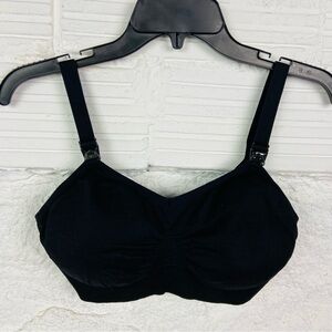 HOFISH black stretch comfy breastfeeding bra size large